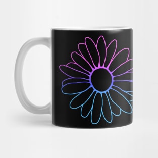 Blue Purple Flower Outline Mug